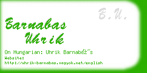 barnabas uhrik business card